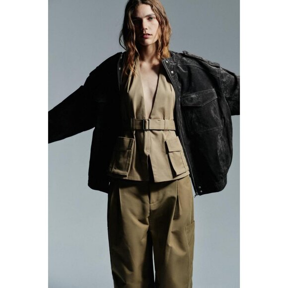 ZARA SUEDE LEATHER JACKET - Picture 3 of 8